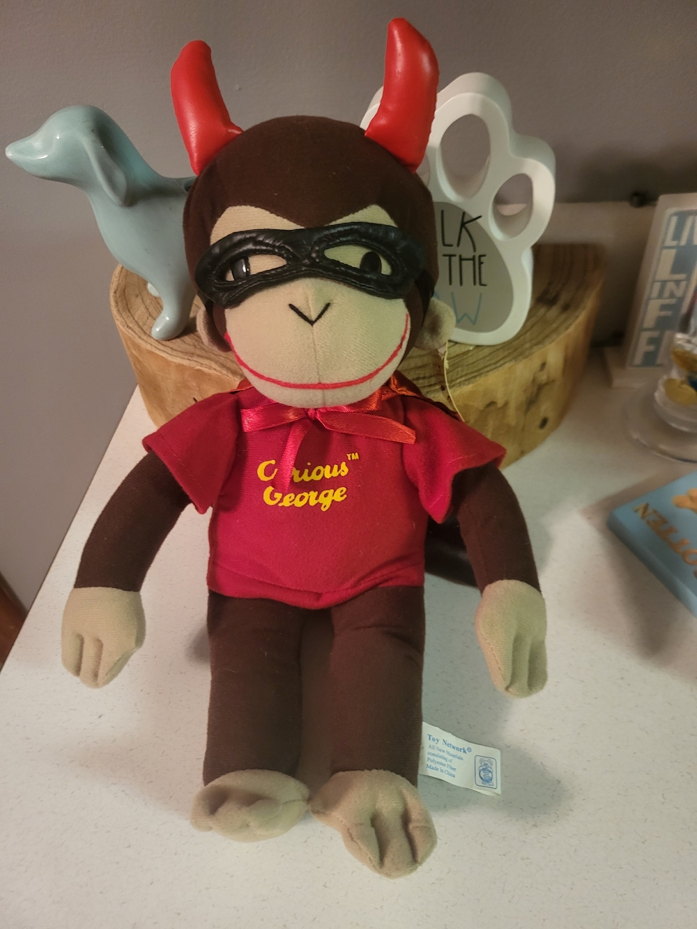 Curious George Devil Horns With Cape & Mask 16" Plush Toy Network